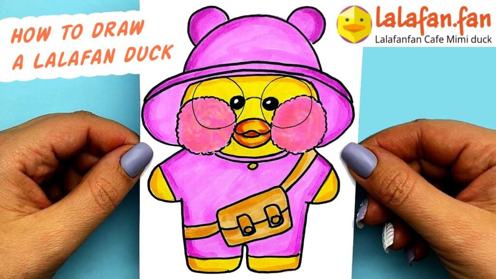 Paper duck TikTok trend: How to draw a Lalafan - simple Gambar