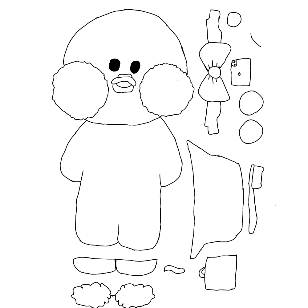 How to Draw Paper Duck Clothes 