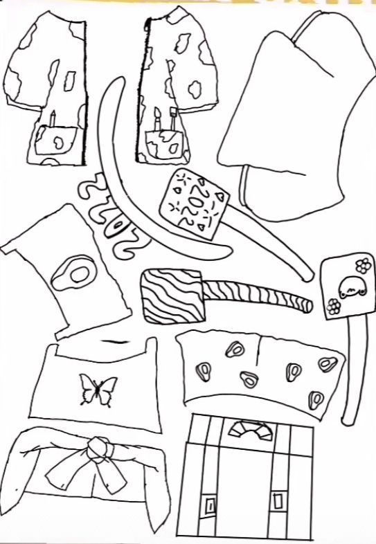 Paper Clothes for Lalafanfan Duck  WONDER DAY — Coloring pages for  children and adults