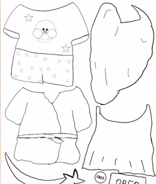 Paper duck clothes #paperduck #duck #paperduckideas #lalafanfan